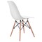 Set of 4 Stylish White Dining Chairs with Solid Beech Wood Legs and Comfortable ABS Seating